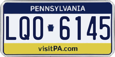 PA license plate LQO6145