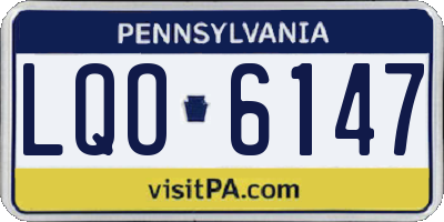 PA license plate LQO6147