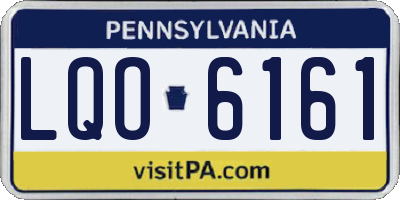 PA license plate LQO6161