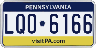 PA license plate LQO6166