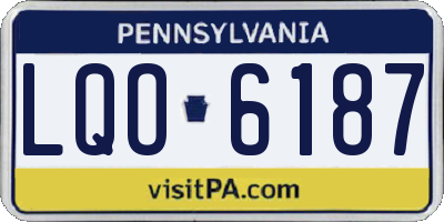 PA license plate LQO6187