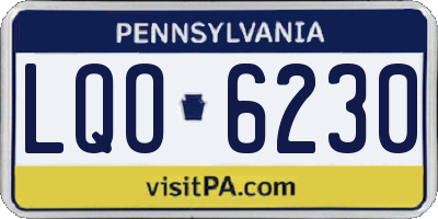 PA license plate LQO6230