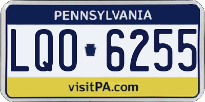 PA license plate LQO6255