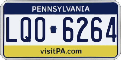 PA license plate LQO6264