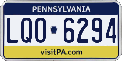 PA license plate LQO6294