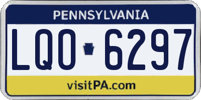PA license plate LQO6297