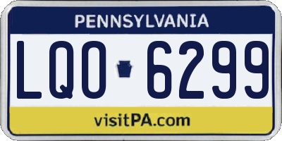 PA license plate LQO6299