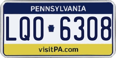 PA license plate LQO6308