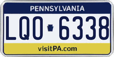PA license plate LQO6338