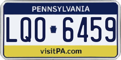 PA license plate LQO6459