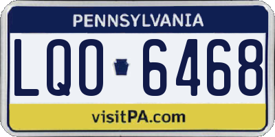 PA license plate LQO6468