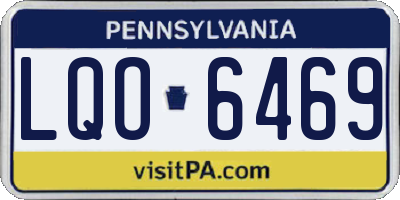 PA license plate LQO6469