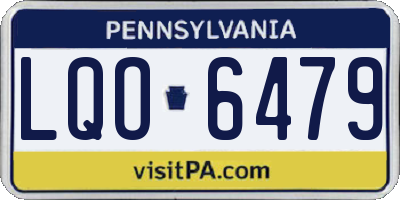 PA license plate LQO6479