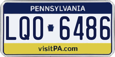 PA license plate LQO6486