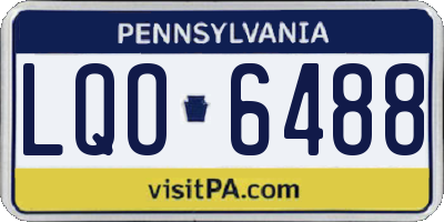 PA license plate LQO6488