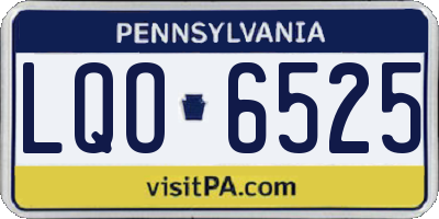 PA license plate LQO6525