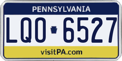 PA license plate LQO6527