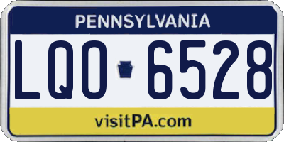PA license plate LQO6528