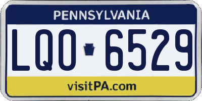 PA license plate LQO6529