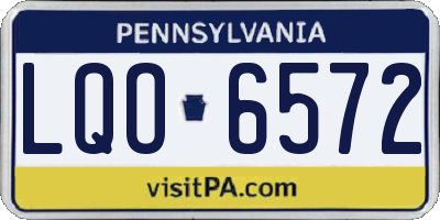 PA license plate LQO6572