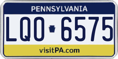 PA license plate LQO6575