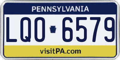 PA license plate LQO6579