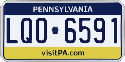 PA license plate LQO6591