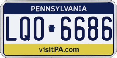 PA license plate LQO6686