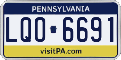 PA license plate LQO6691