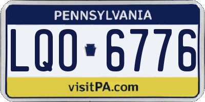 PA license plate LQO6776