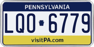 PA license plate LQO6779