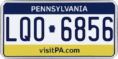 PA license plate LQO6856