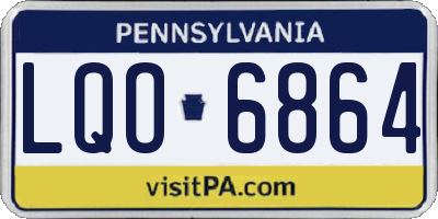 PA license plate LQO6864