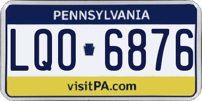 PA license plate LQO6876