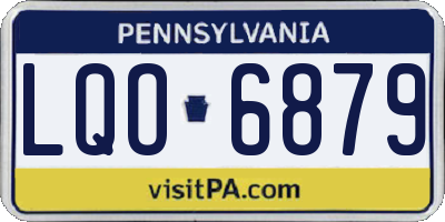 PA license plate LQO6879