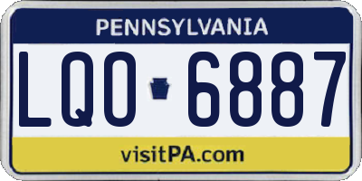 PA license plate LQO6887