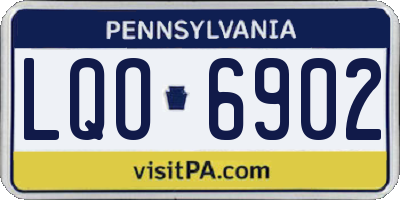 PA license plate LQO6902