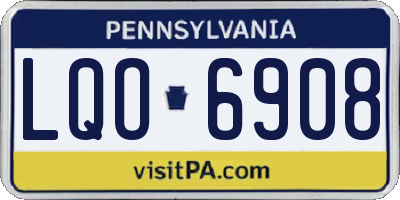 PA license plate LQO6908