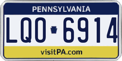 PA license plate LQO6914