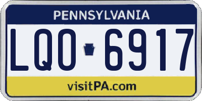 PA license plate LQO6917