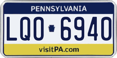 PA license plate LQO6940