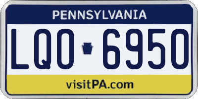 PA license plate LQO6950