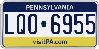 PA license plate LQO6955