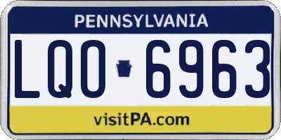 PA license plate LQO6963