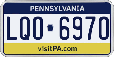 PA license plate LQO6970