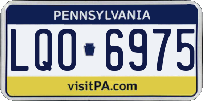 PA license plate LQO6975