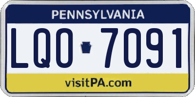PA license plate LQO7091