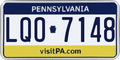 PA license plate LQO7148