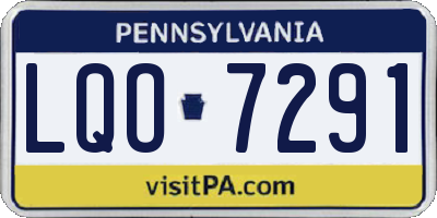 PA license plate LQO7291