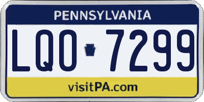 PA license plate LQO7299